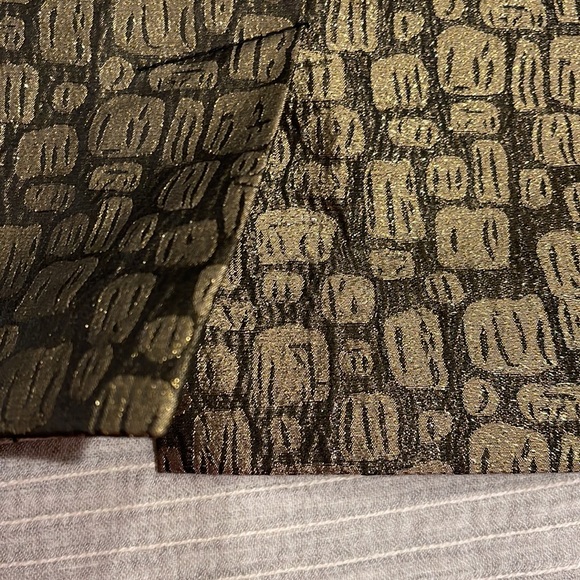 🎉HP! Ann Taylor LOFT Gold Shimmer Pencil Skirt 00P - Picture 5 of 7